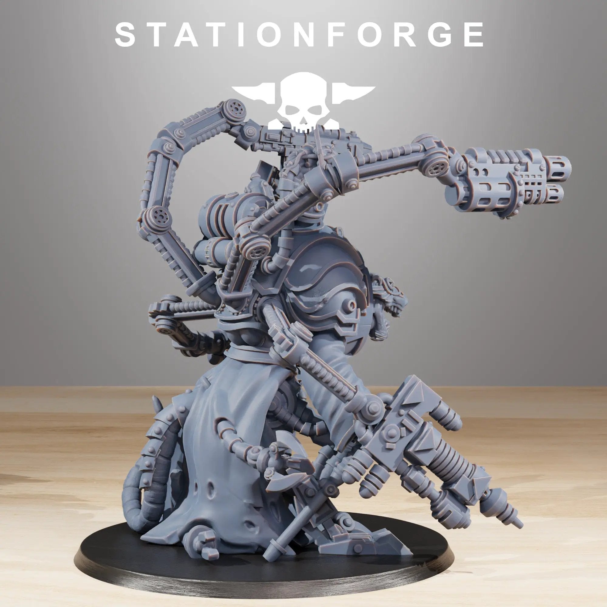 3D printed Raticus Techer model by StationForge Miniatures, detailed sci-fi figure from Last Hope Miniatures collection.