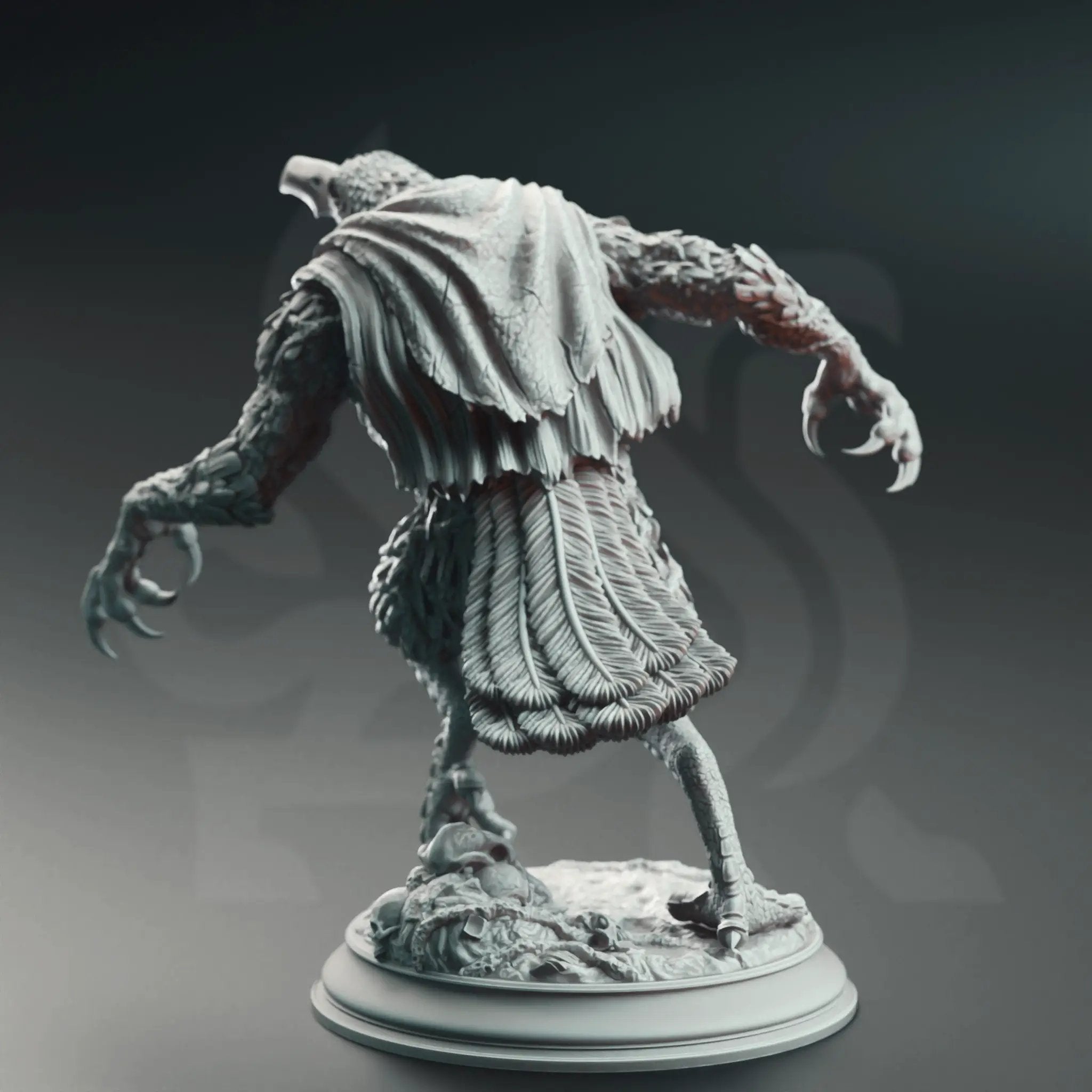 3D printed Ravenous Crows model by Last Hope Miniatures, detailed dark crow sculptures with fierce, ravenous expressions.