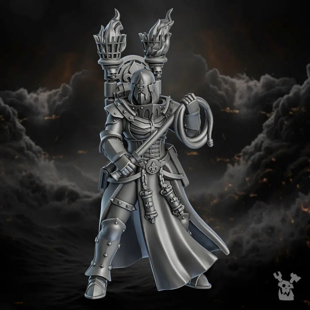 3D printed Redeemers Sister Squad model by DakkaDakka Miniatures, detailed religious warrior figures from Last Hope Miniatures.