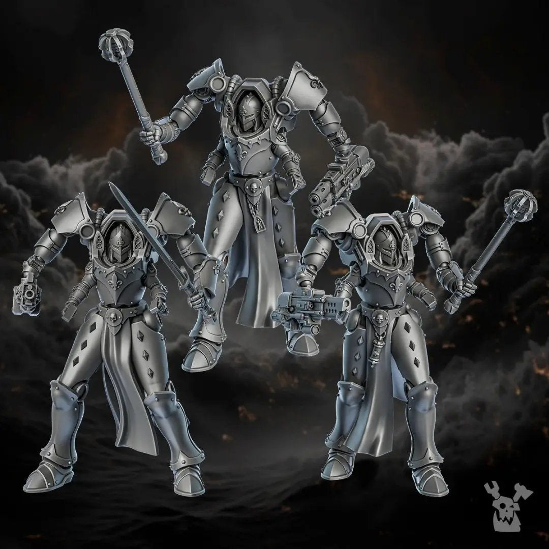 3D printed Repentance Exosuits model by Last Hope Miniatures, detailed sci-fi armor suits for tabletop gaming.