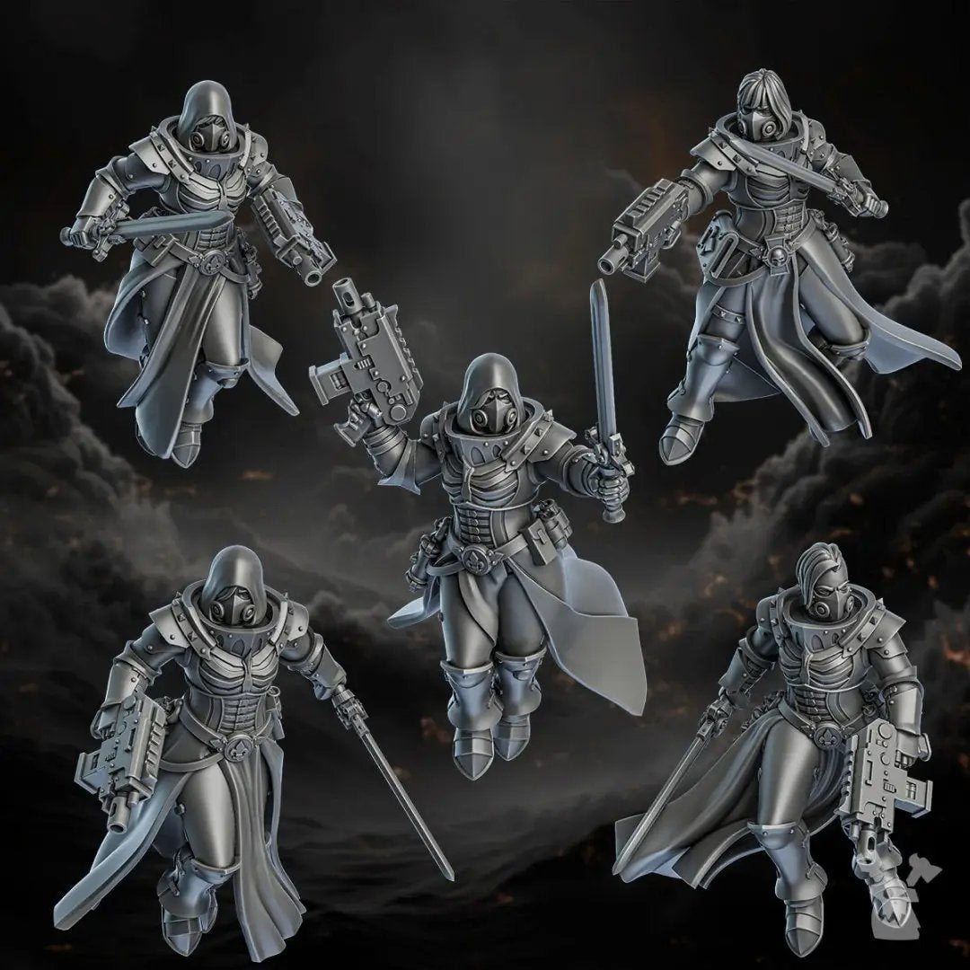 3D printed Retribution Angels model kit by Last Hope Miniatures, featuring detailed angelic figures for tabletop gaming.