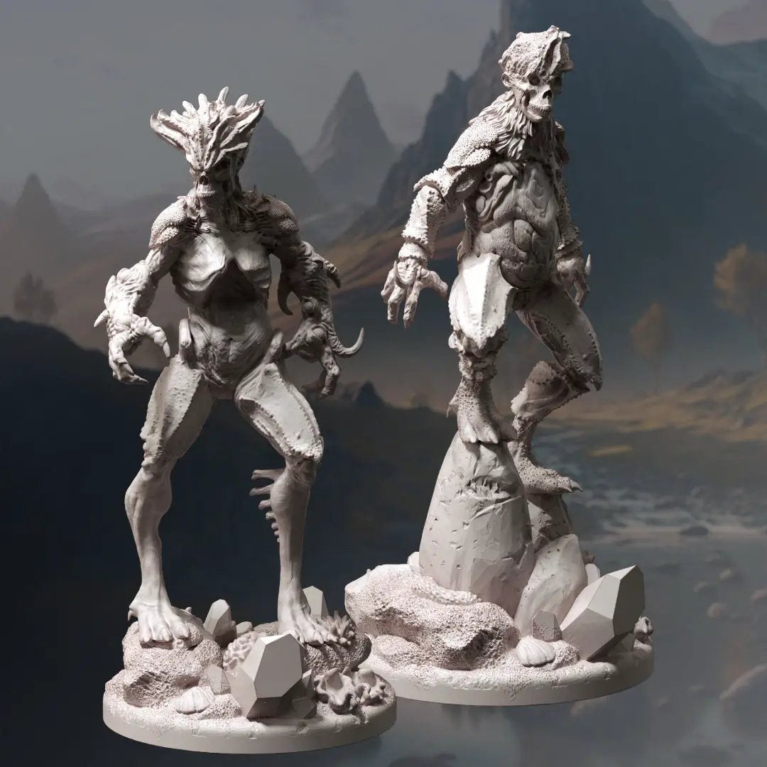 3D printed Riverstalkers model by Last Hope Miniatures for DM Stash, featuring detailed aquatic creature design.