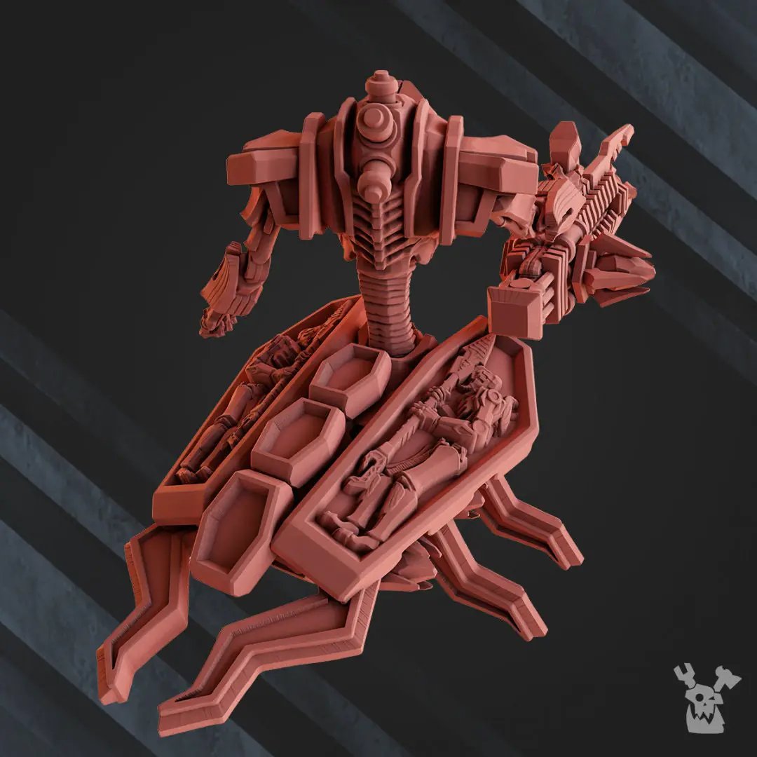 3d printed Robot Legions Annihilator model by DakkaDakka Miniatures, detailed robotic figure for tabletop gaming by Last Hope Miniatures