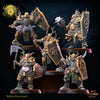 Set of ten 3D printed Rotten Knights models by Lost Kingdom Miniatures, detailed fantasy tabletop miniatures.