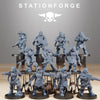 Set of 10 3D printed Royal Guard Commandos models by Last Hope Miniatures, detailed military figures for tabletop gaming.
