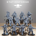 Set of 10 3D printed Royal Guard Commandos models by Last Hope Miniatures, detailed military figures for tabletop gaming.