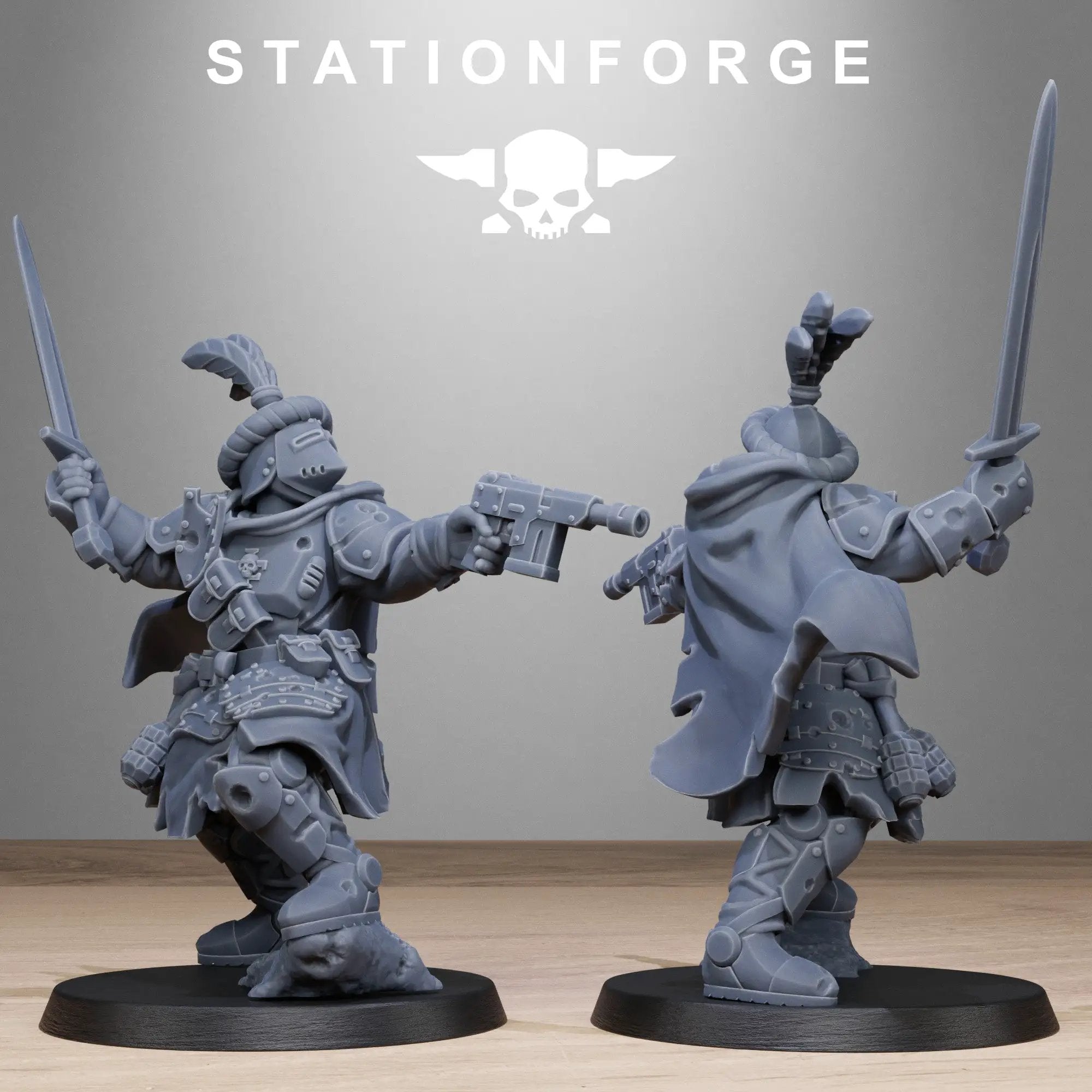 3D printed RoyalGuard Bloodwardens model by StationForge Miniatures, detailed fantasy miniature figure for tabletop gaming.