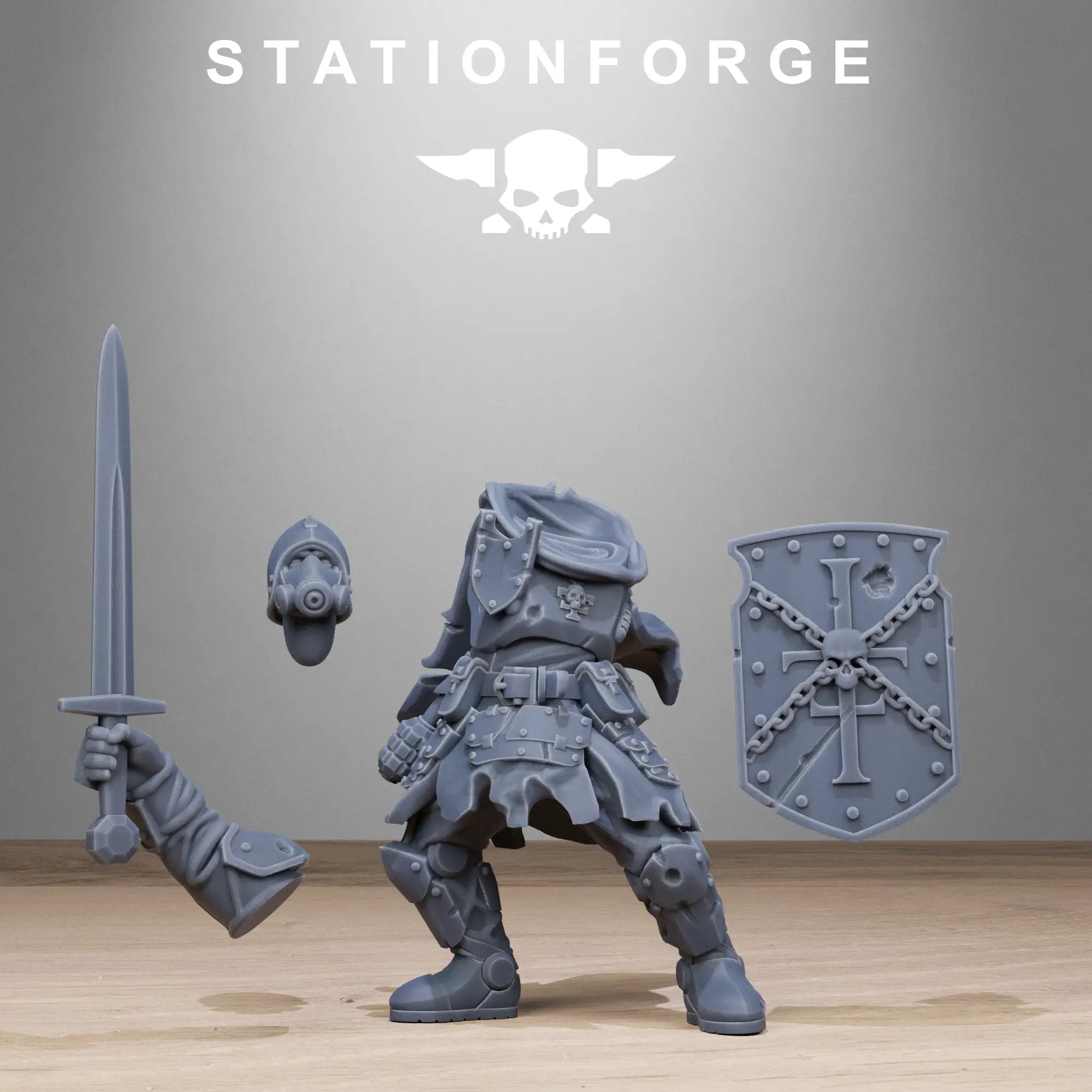 3D printed RoyalGuard Bloodwardens model by StationForge Miniatures, detailed miniature figure for tabletop gaming.