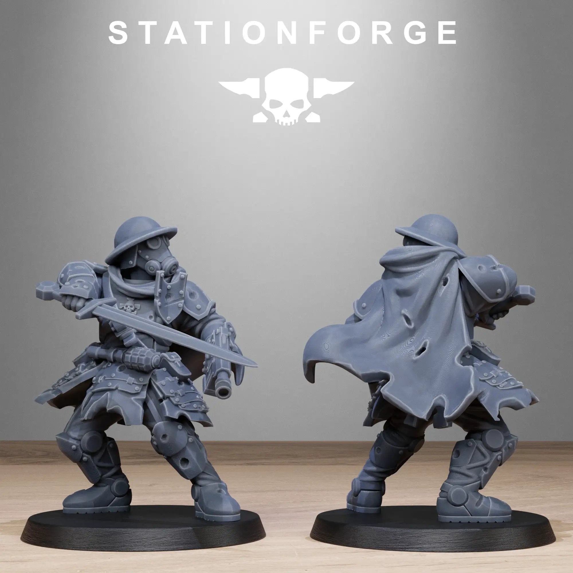 3D printed RoyalGuard Bloodwardens model by StationForge Miniatures, detailed fantasy figures for tabletop gaming.