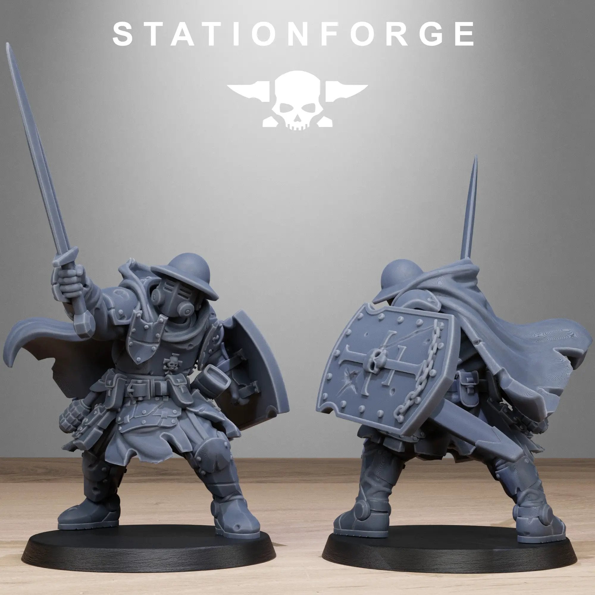 3D printed RoyalGuard Bloodwardens model by StationForge Miniatures, detailed fantasy figure for tabletop gaming.