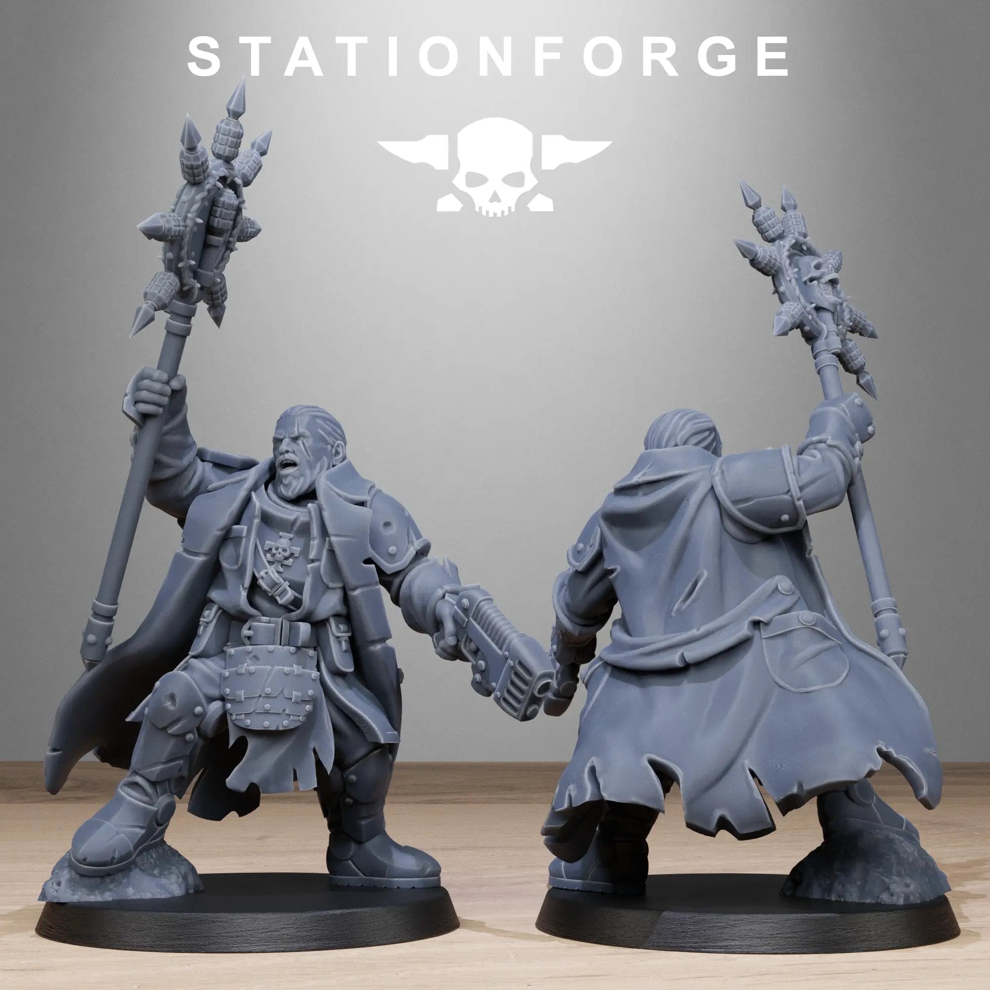 3D printed RoyalGuard Bloodwardens model by StationForge Miniatures, detailed fantasy miniature for tabletop gaming.