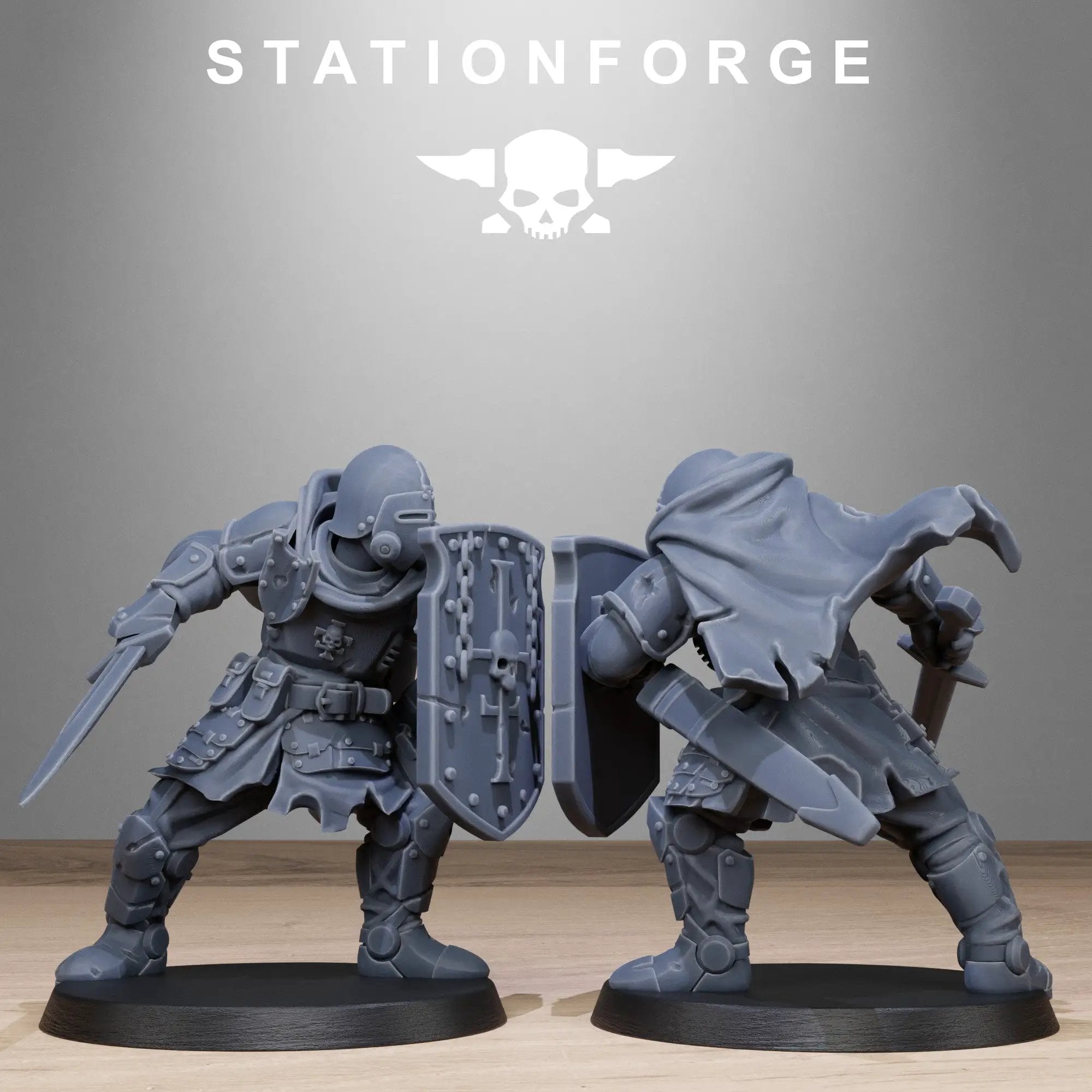 3D printed RoyalGuard Bloodwardens model by StationForge Miniatures, detailed fantasy miniature from Last Hope Miniatures collection.