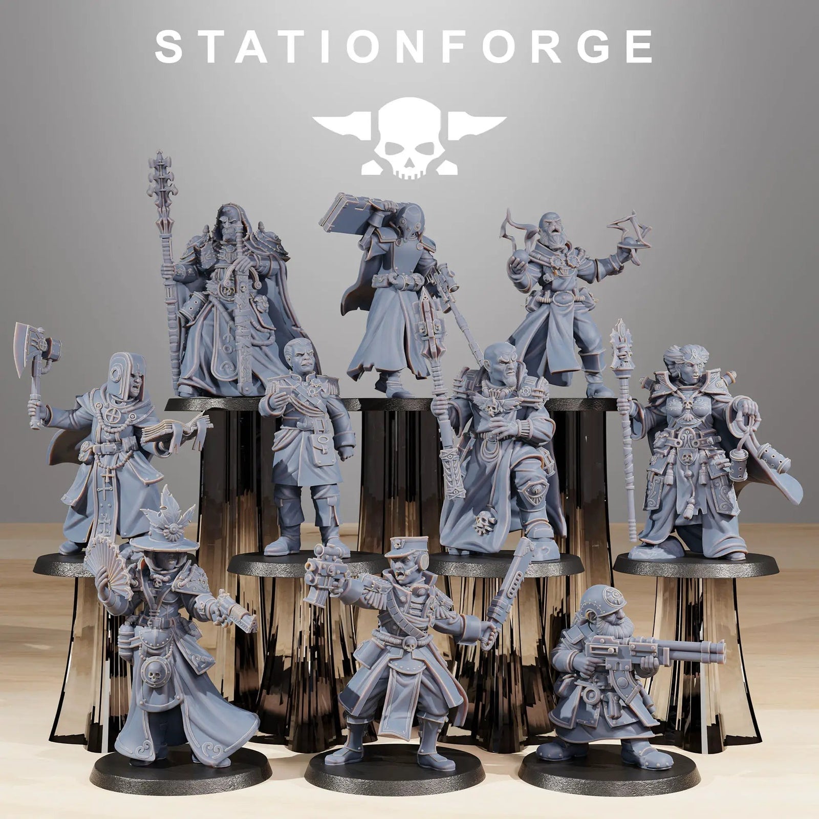 3D printed RoyalGuard Elites model by Last Hope Miniatures, featuring detailed armor and regal design, by StationForge Miniatures.