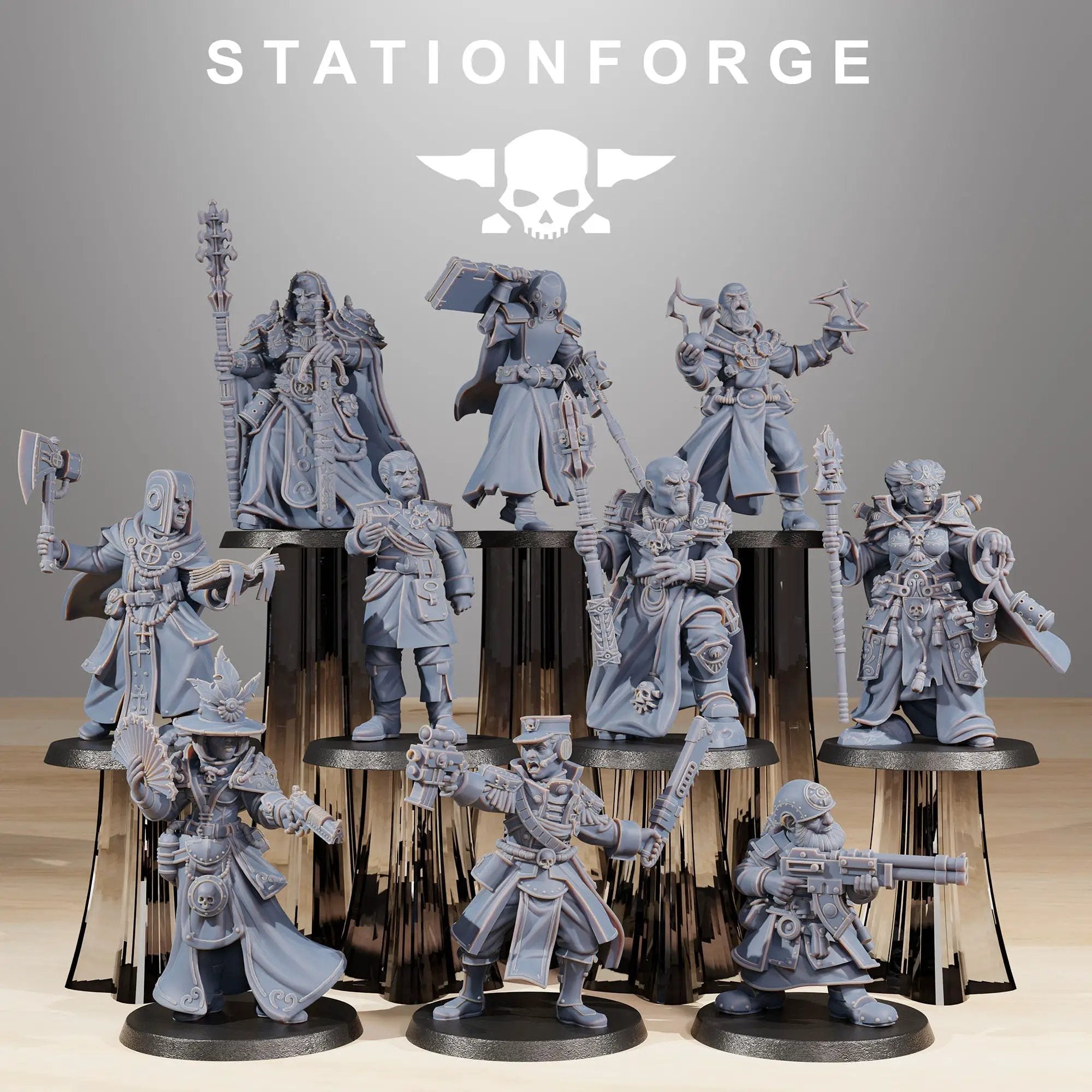 3D printed RoyalGuard Elites model by Last Hope Miniatures, featuring detailed armor and regal design, by StationForge Miniatures.