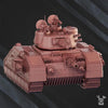 3D printed S-77 Battle Tank model by Last Hope Miniatures for DakkaDakka Miniatures, detailed military vehicle with armor and weaponry.