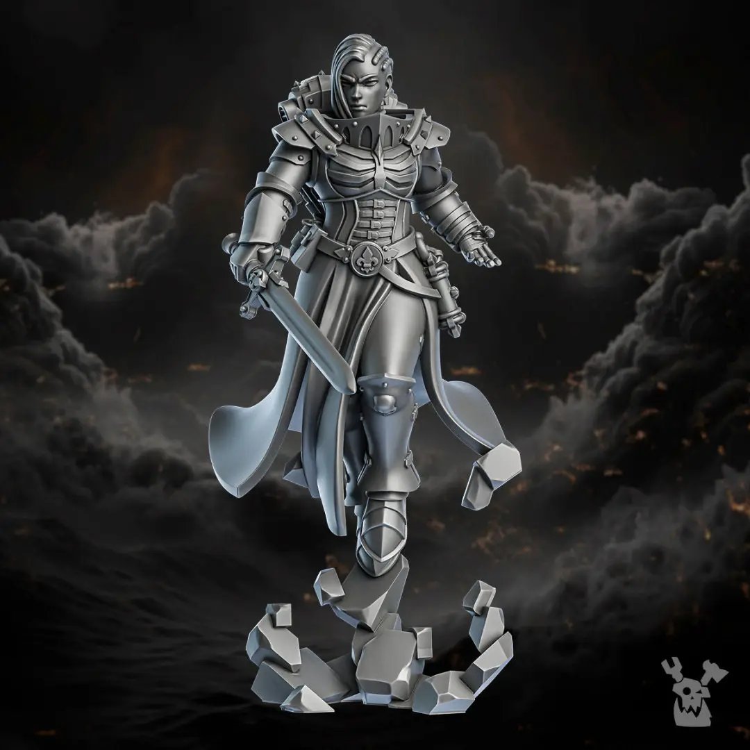 3D printed Saint Ephra model by Last Hope Miniatures, detailed miniature figure from DakkaDakka Miniatures collection.