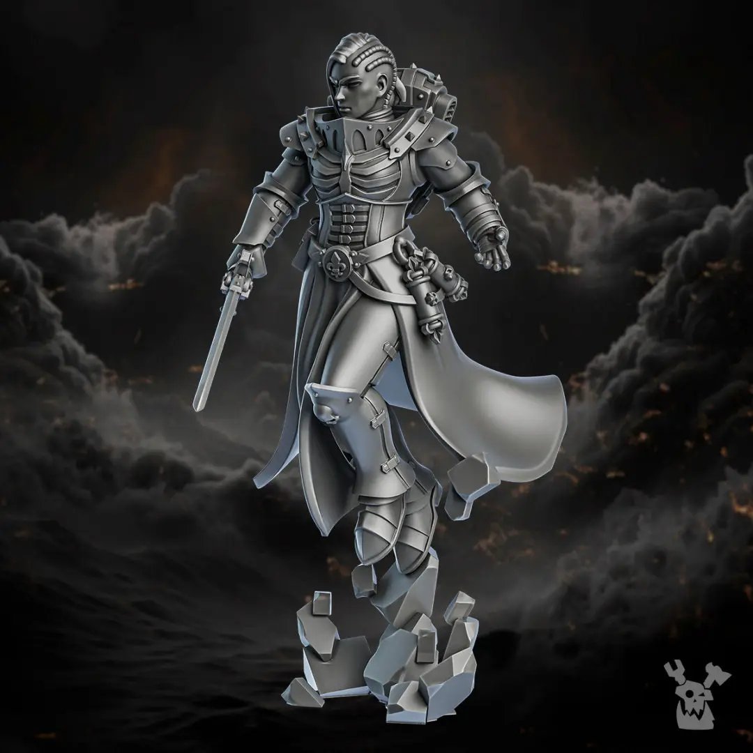 3D printed Saint Ephra model by Last Hope Miniatures, detailed miniature figure from DakkaDakka Miniatures collection.