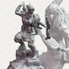 3D printed Samurai of the Falcon model by Last Hope Miniatures, featuring detailed samurai armor and a falcon motif.