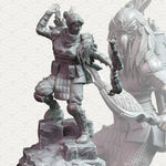 3D printed Samurai of the Falcon model by Last Hope Miniatures, featuring detailed samurai armor and a falcon motif.