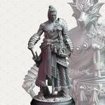 3D printed Samurai of the Wolf model by Last Hope Miniatures, featuring intricate armor and fierce wolf-themed details.
