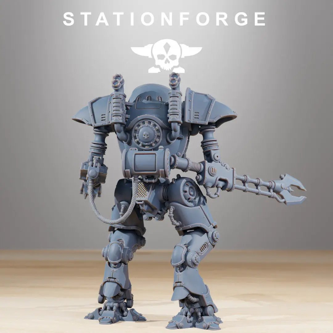 3D printed Scavenger Armageddon model by StationForge Miniatures for Last Hope Miniatures, detailed sci-fi creature with rugged textures.