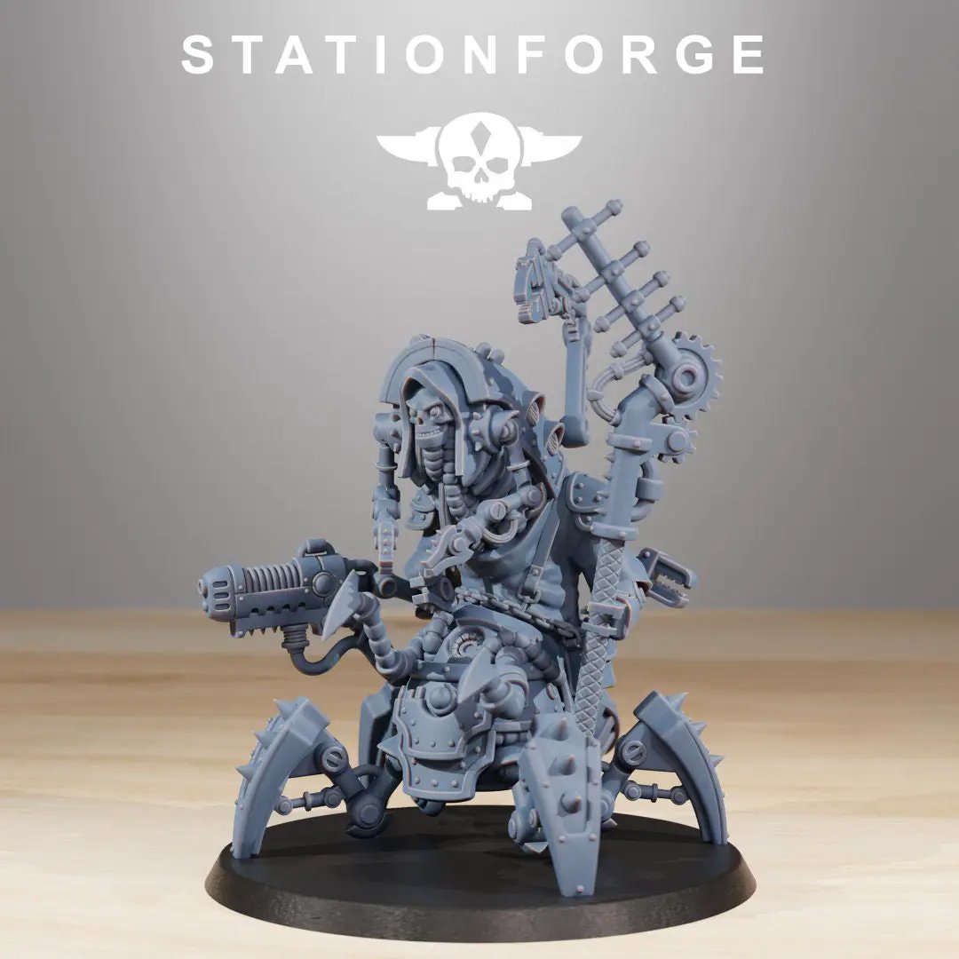 3D printed scavenger buglator model by Last Hope Miniatures for StationForge Miniatures, featuring intricate insect details.