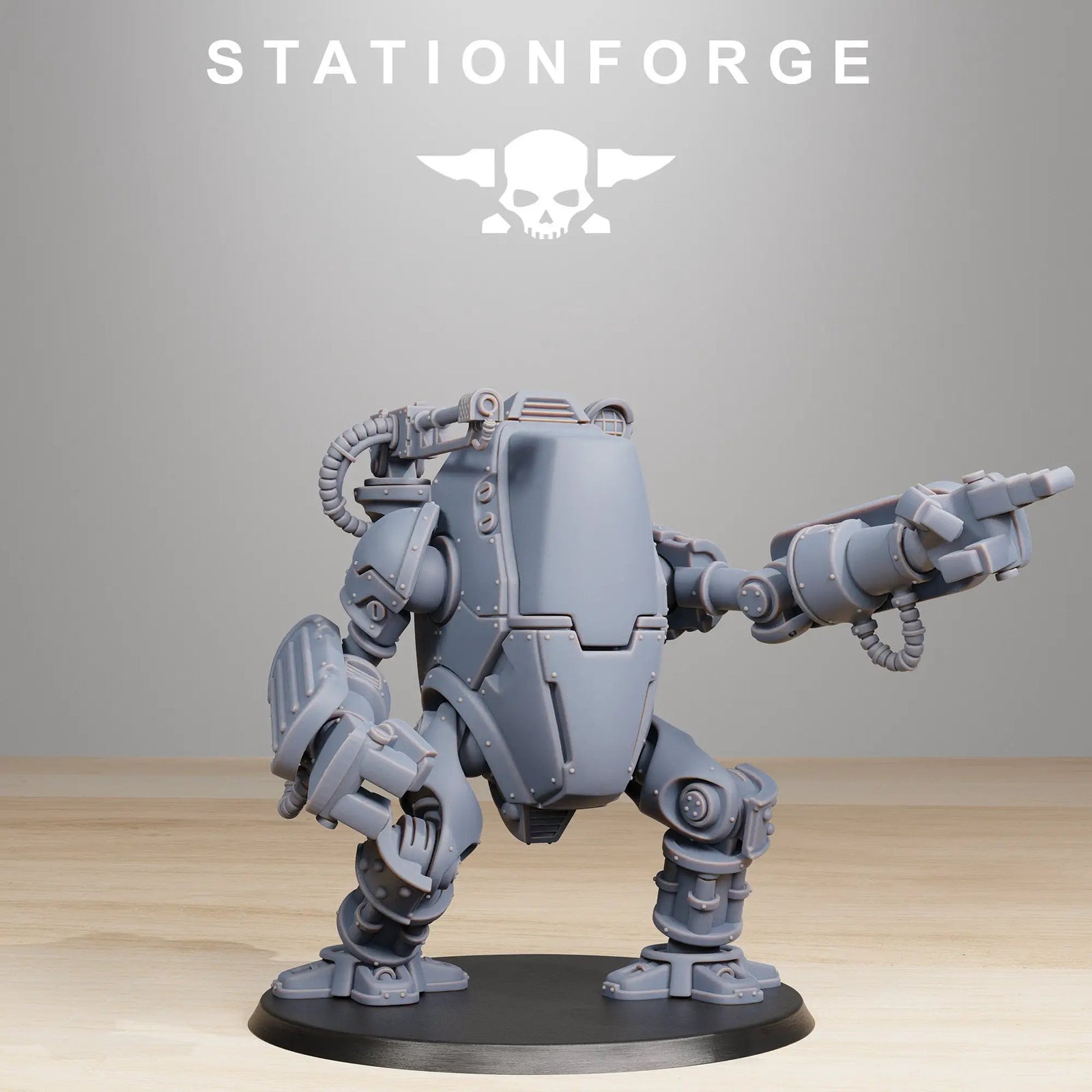 3D printed Scavenger Clanker model by Last Hope Miniatures, featuring detailed mechanical parts and rugged construction.
