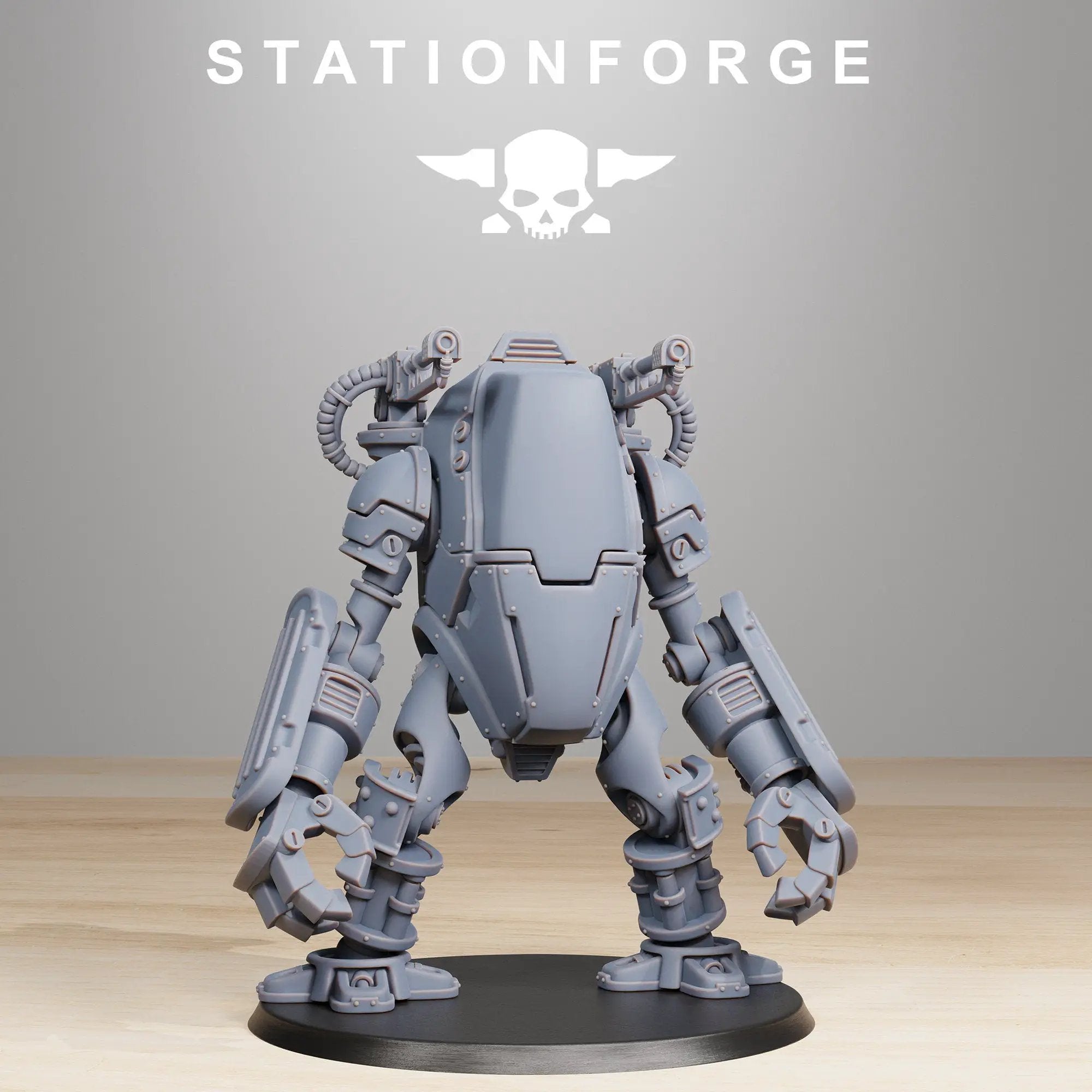 3D printed Scavenger Clanker model by StationForge Miniatures, detailed sci-fi creature from Last Hope Miniatures collection.