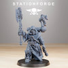 3D printed Scavenger Commander model by StationForge Miniatures for Last Hope Miniatures, detailed sci-fi tabletop game figure.