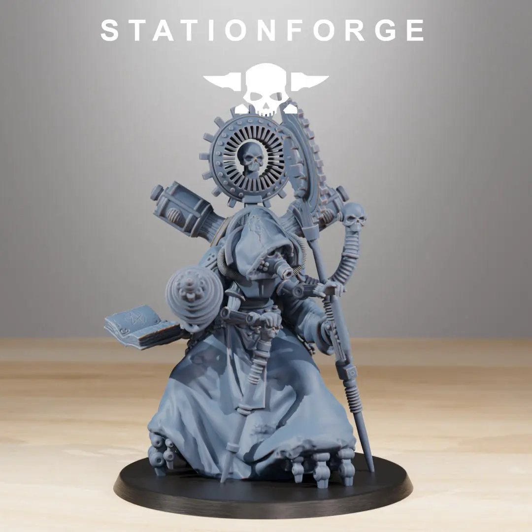 3D printed Scavenger Cultist Leader model by StationForge Miniatures, detailed miniature figure for tabletop gaming.