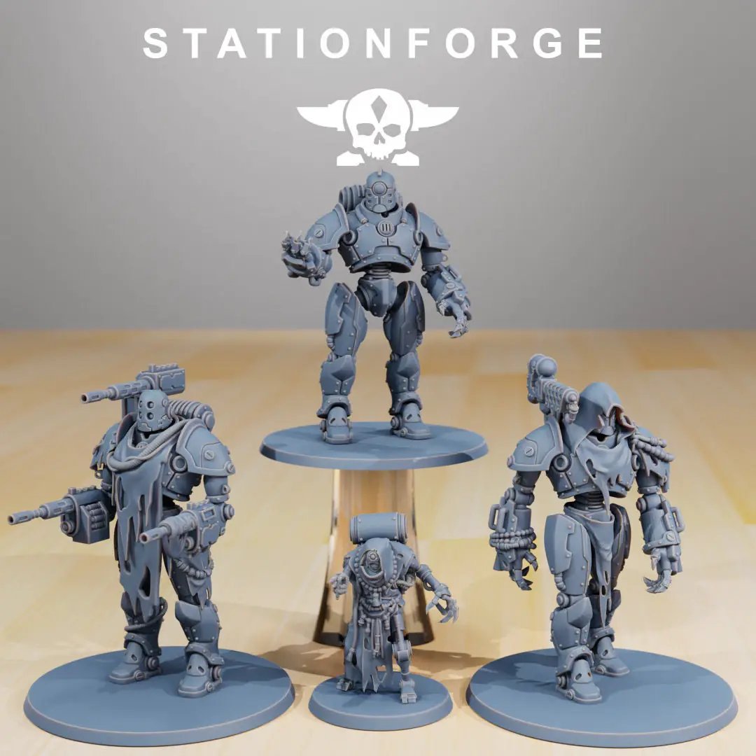3D printed Droitex Mk2 model by StationForge Miniatures, detailed sci-fi miniature from Last Hope Miniatures collection.