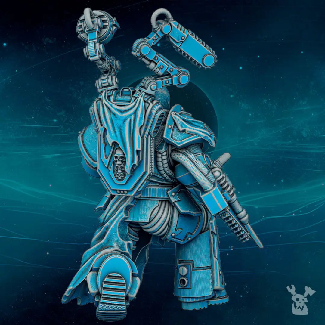 3D printed Scylla Legion Apothecary model by DakkaDakka Miniatures, detailed miniature figure for tabletop gaming.