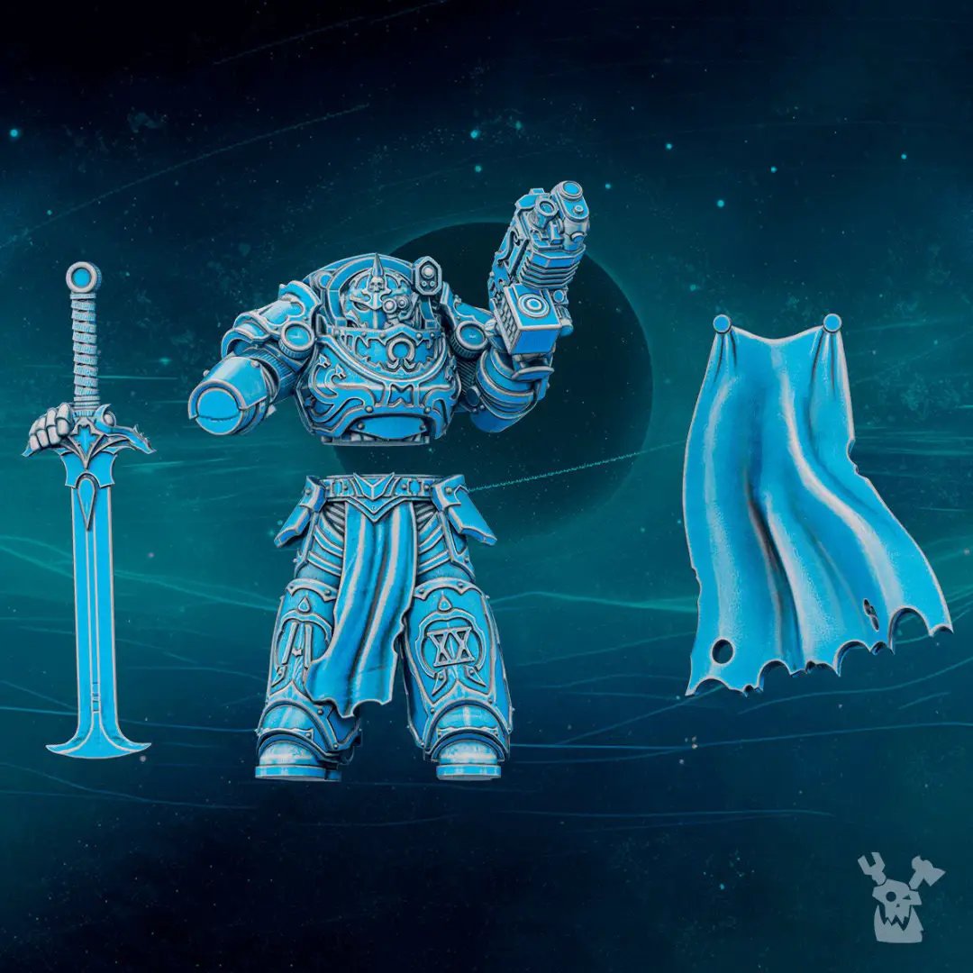 3D printed Scylla Legion Commander Banesword model by Last Hope Miniatures, detailed miniature figure from DakkaDakka Miniatures.