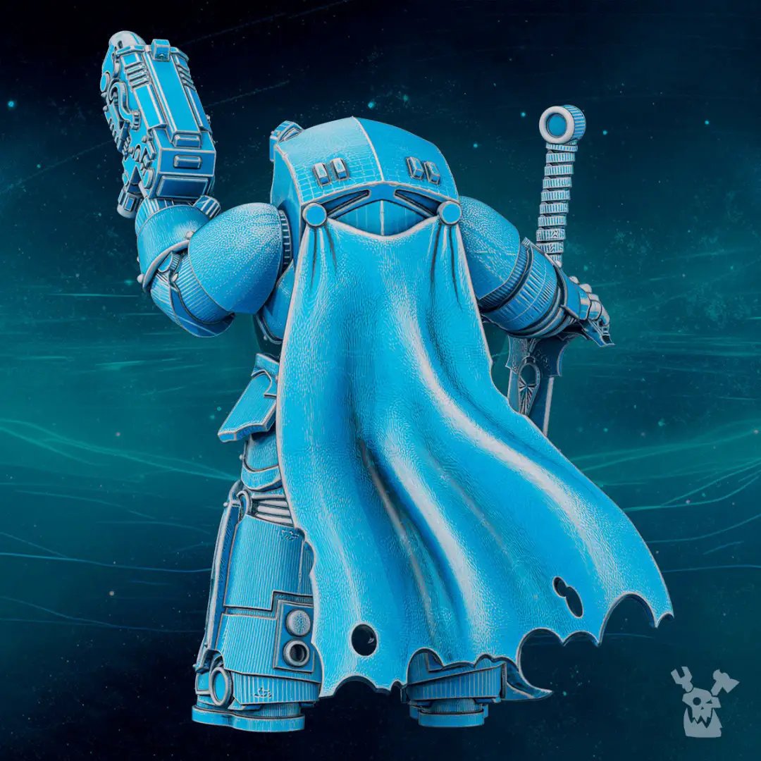 3D printed Scylla Legion Commander Banesword model by Last Hope Miniatures, detailed miniature figure for tabletop gaming.