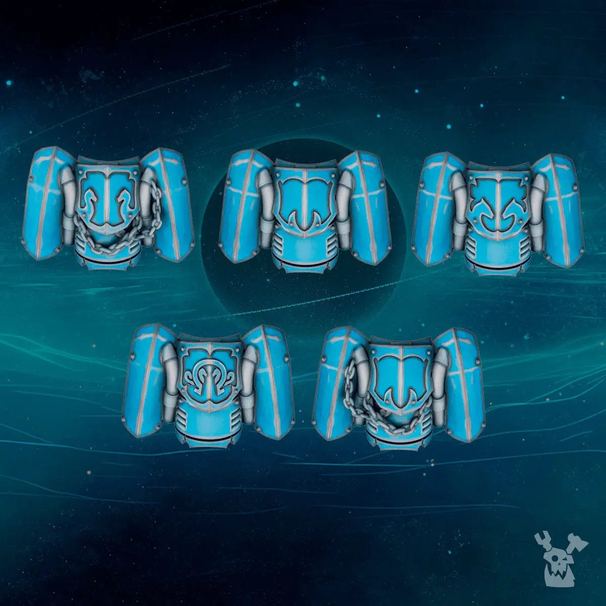 Set of 10 3D printed Scylla Legion Jetpacks models by DakkaDakka Miniatures, designed for tabletop gaming and miniature collection.