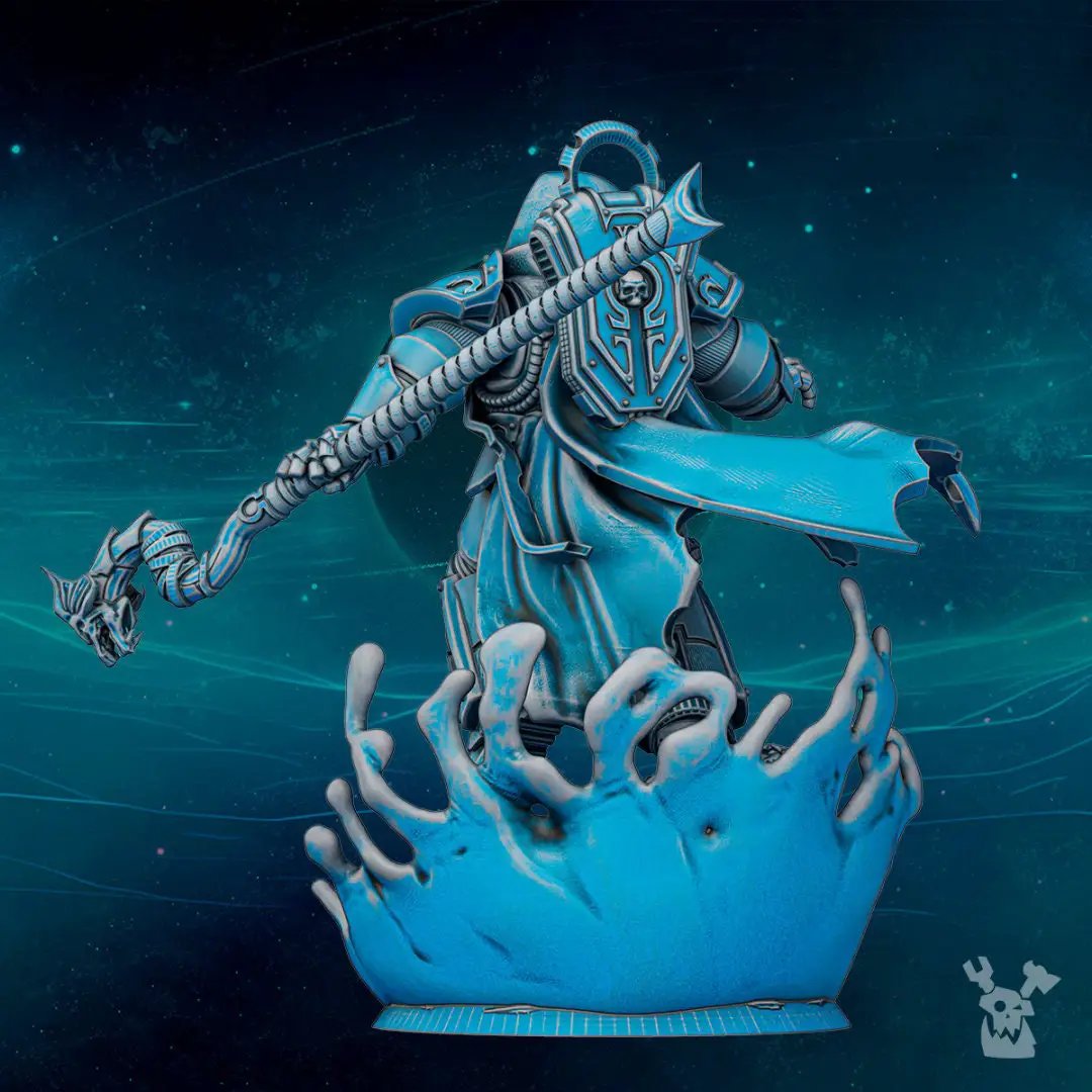 3D printed Scylla Legion Nethuns tidal wave model by Last Hope Miniatures, detailed miniature for tabletop gaming.
