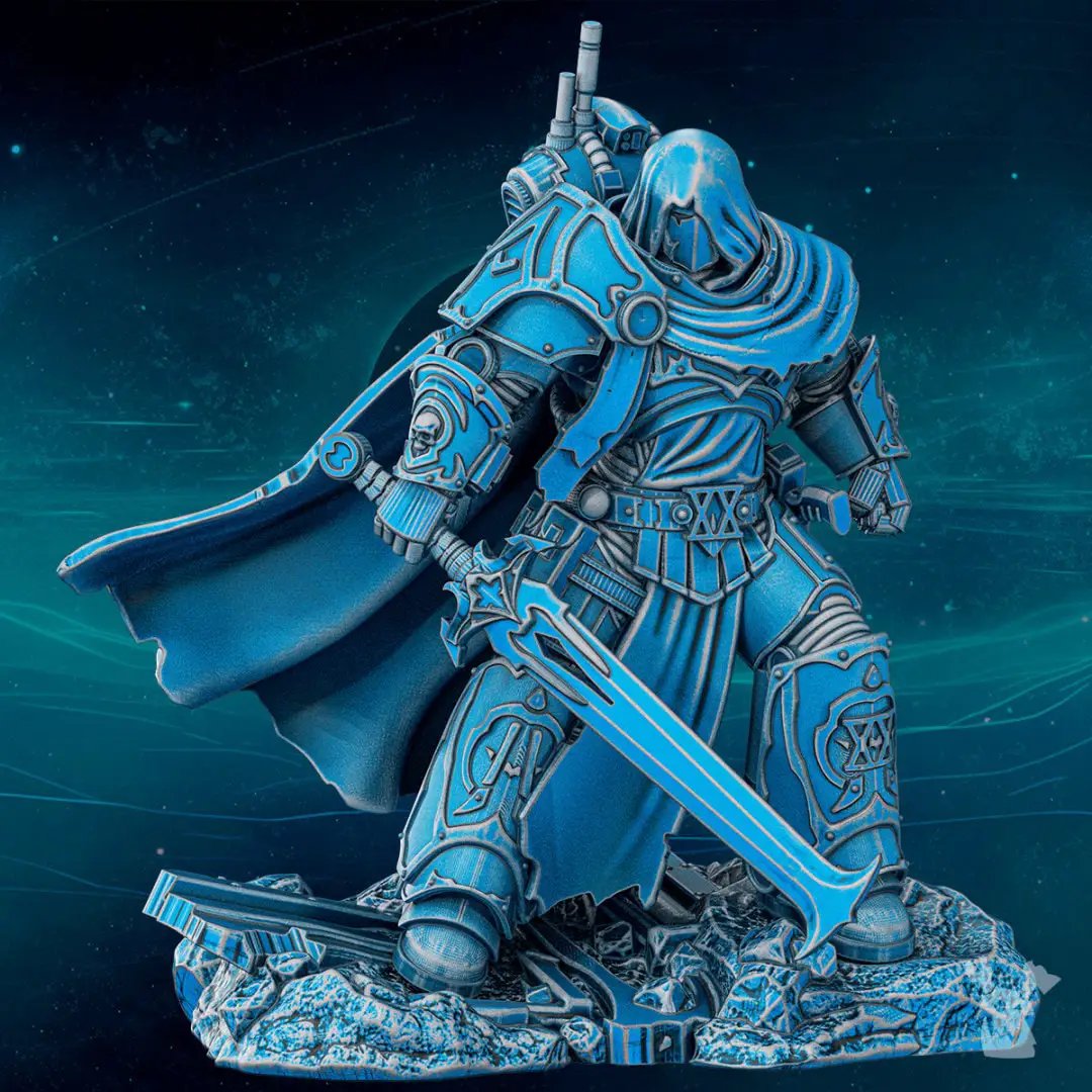 3D printed Scylla Legion Omegor the Second model by Last Hope Miniatures, detailed miniature figure for tabletop gaming.