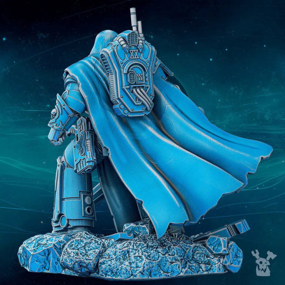3D printed Scylla Legion Omegor the Second model by Last Hope Miniatures, featuring detailed sculpting and vibrant paintwork.