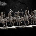 Five 3D printed Second Dynasty Knights models by Last Hope Miniatures, detailed medieval figurines from Lost Kingdom Miniatures.
