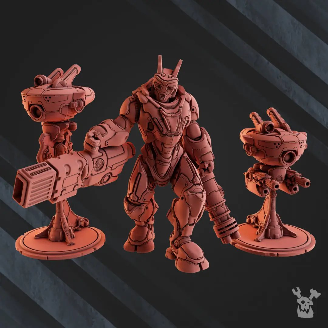 3D printed Shock Leader model by Last Hope Miniatures, detailed miniature figure from DakkaDakka's 3D printed model series.