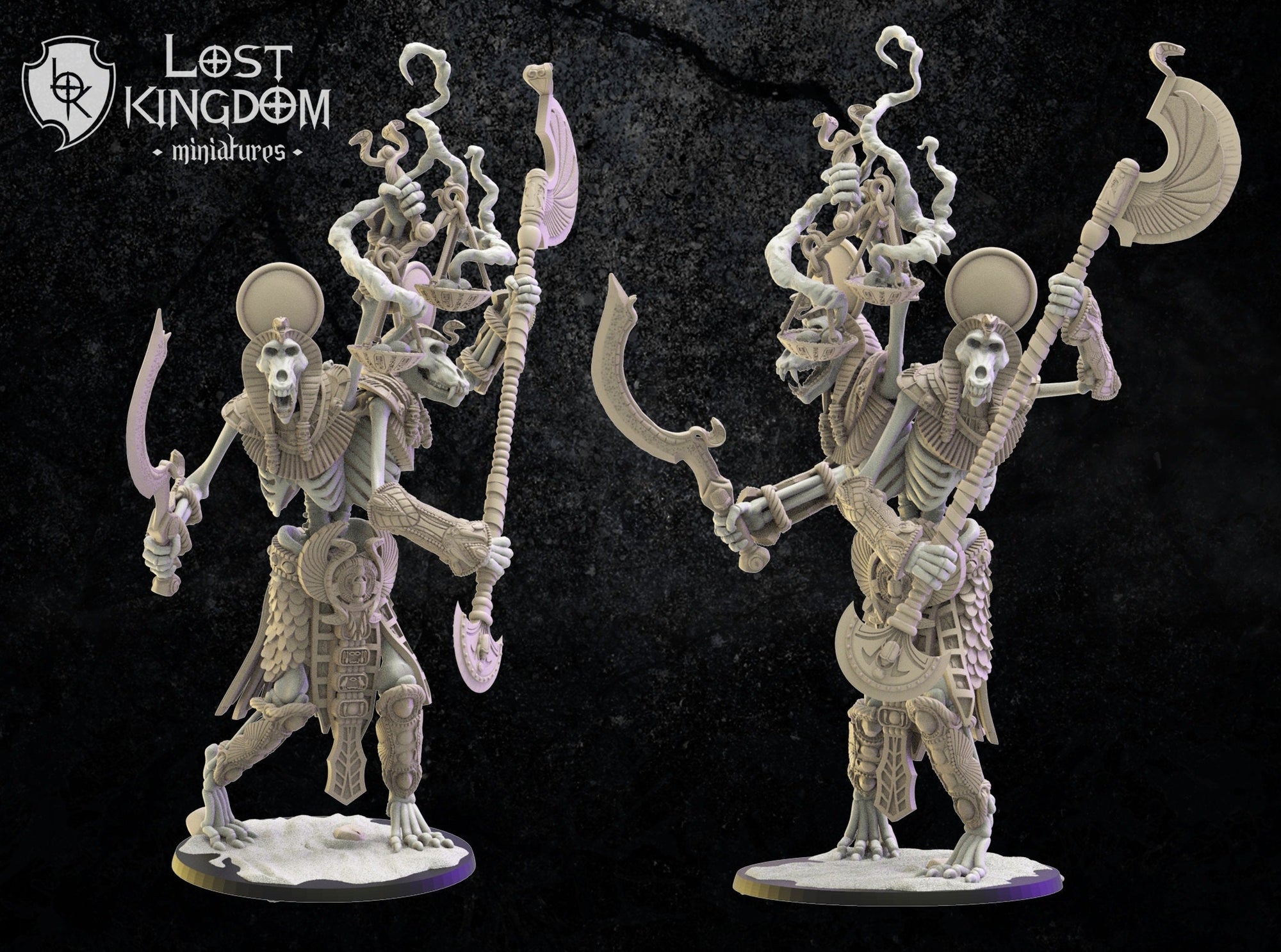 3D printed Siames Bone Colossus model by Lost Kingdom Miniatures, detailed fantasy creature from Last Hope Miniatures.