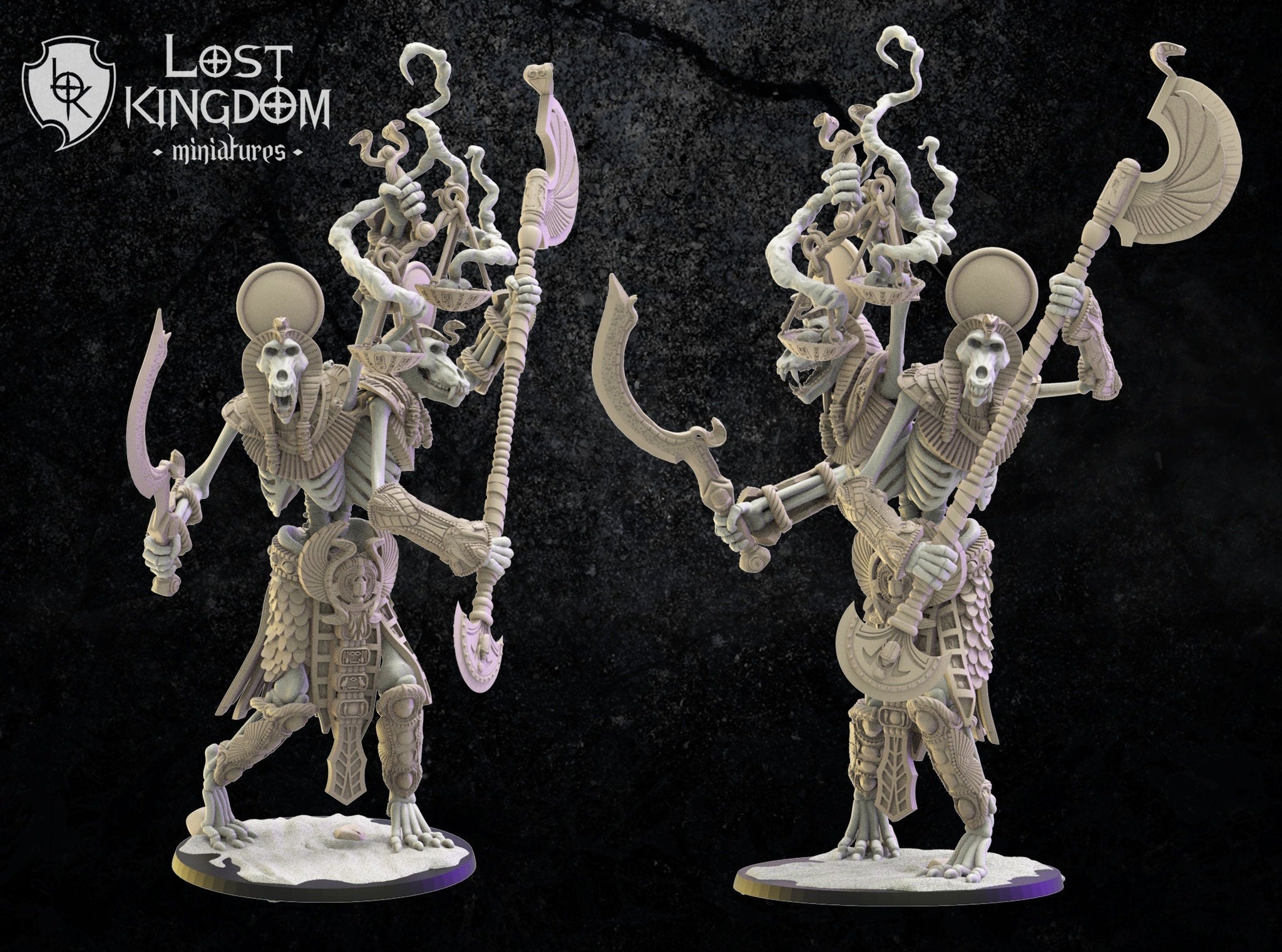 3D printed Siames Bone Colossus model by Lost Kingdom Miniatures, detailed fantasy creature from Last Hope Miniatures.