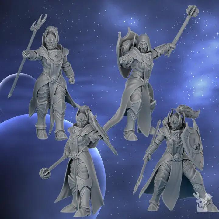 3D printed silver Guards Squad model by Last Hope Miniatures, featuring ten detailed miniature figures for tabletop gaming.
