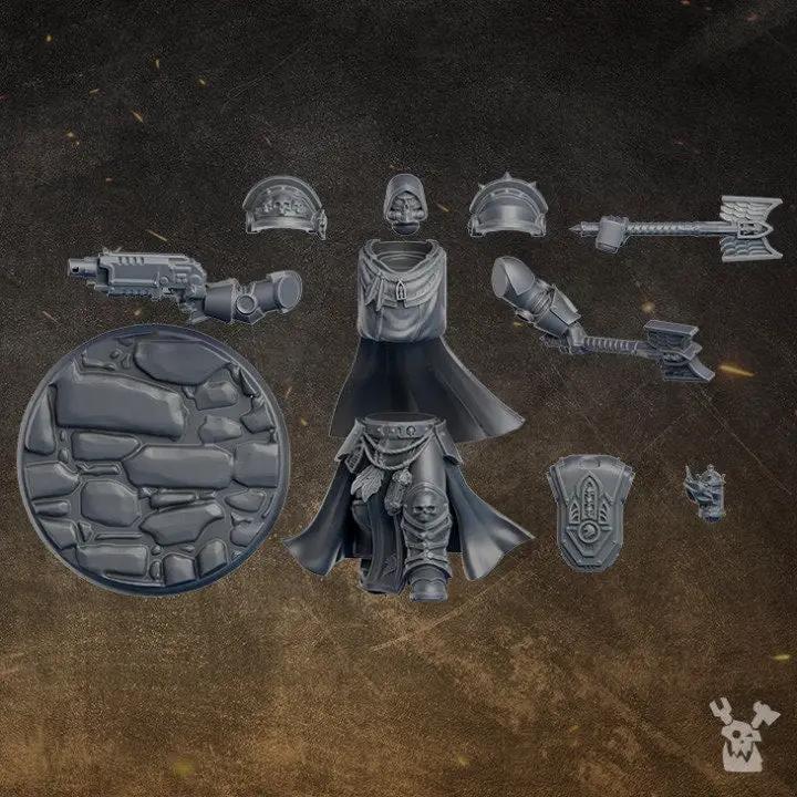 3D printed Sir Gawein model by DakkaDakka from Last Hope Miniatures, detailed fantasy figure for tabletop gaming.