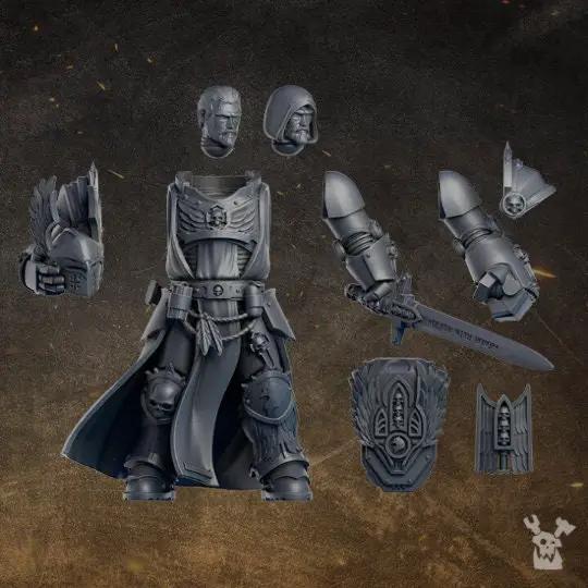 3D printed Sir Lancelot model by Last Hope Miniatures, detailed miniature figure from DakkaDakka Miniatures collection.