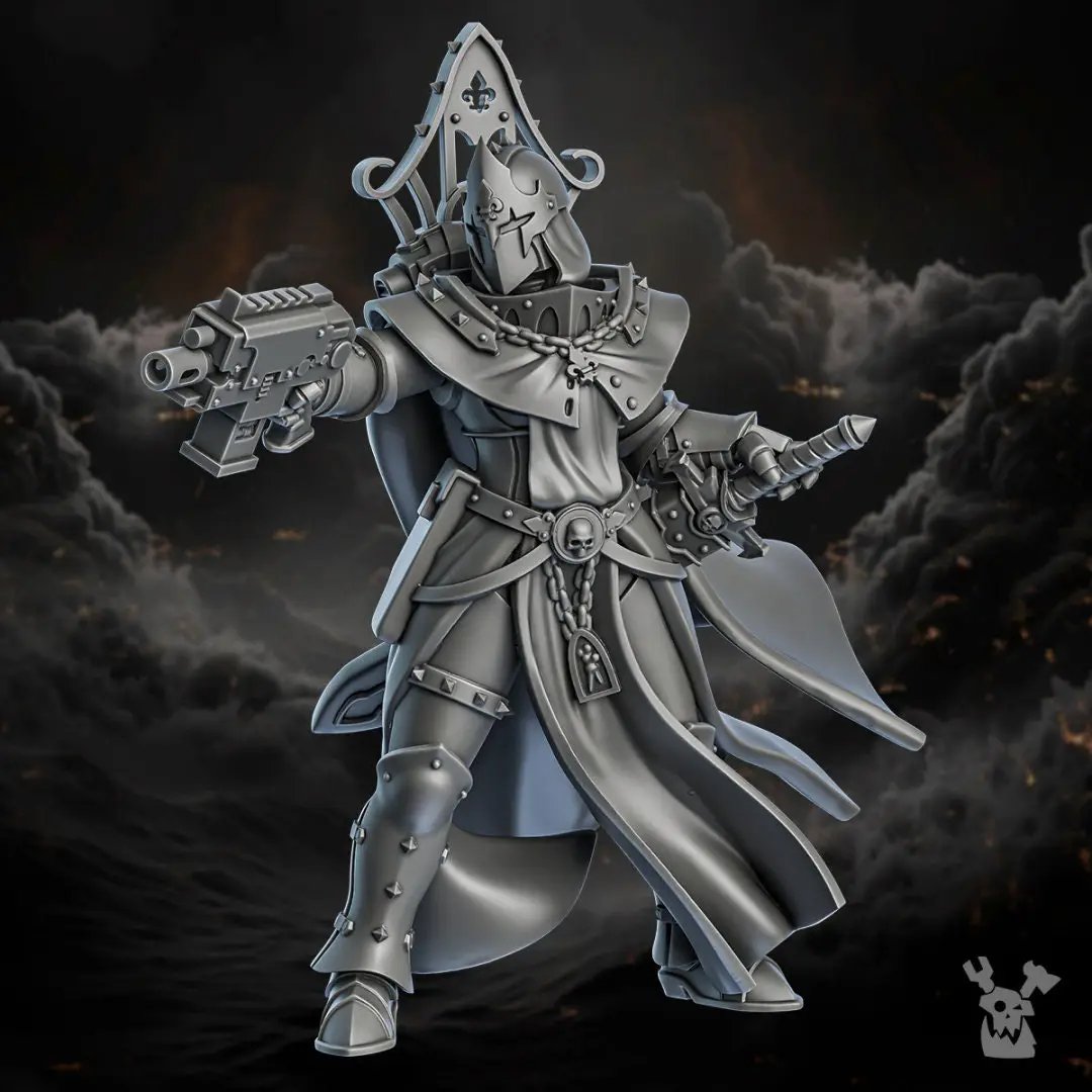 3D printed Sister of Great Guilt model by DakkaDakka Miniatures, detailed figurine for tabletop gaming, by Last Hope Miniatures.