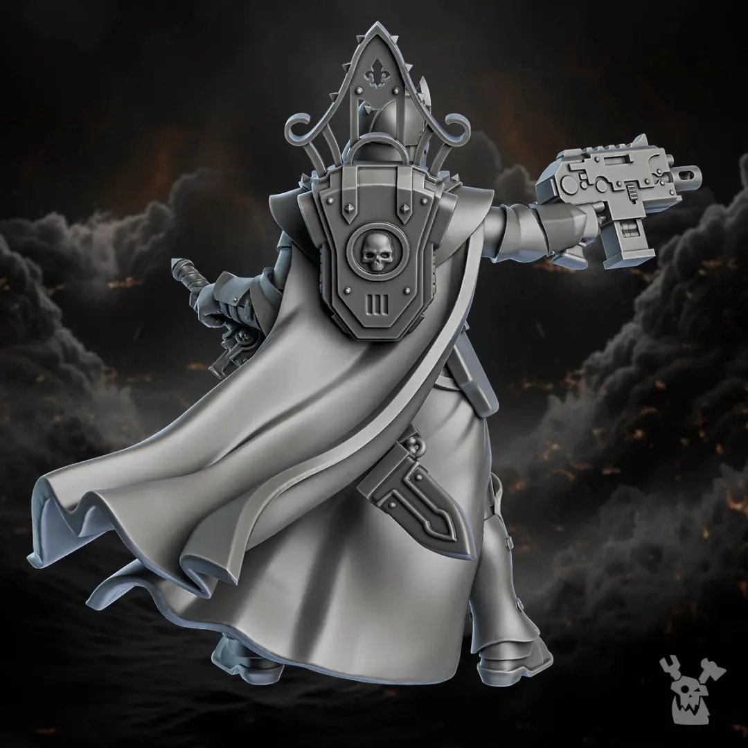 3D printed Sister of Great Guilt model by DakkaDakka Miniatures, detailed miniature figure from Last Hope Miniatures collection.