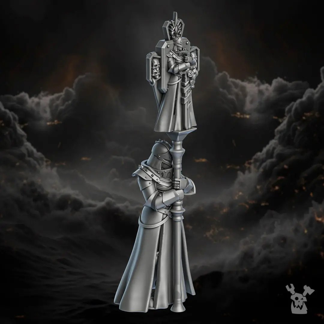 3D printed Sister of the Relic model by DakkaDakka Miniatures, designed by Last Hope Miniatures, showing detailed figure and intricate armor.
