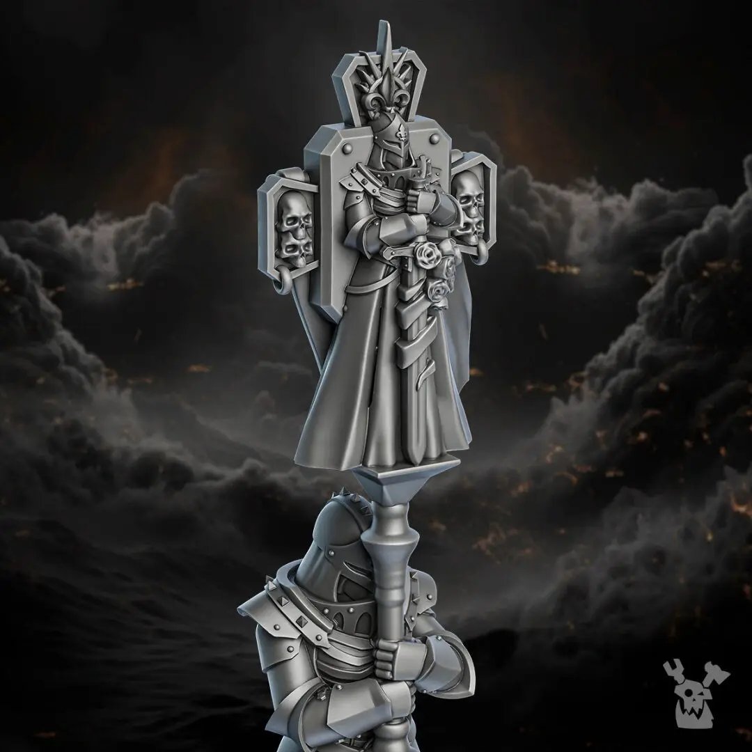 3D printed Sister of the Relic model by DakkaDakka Miniatures, designed by Last Hope Miniatures, showcasing intricate details and craftsmanship.