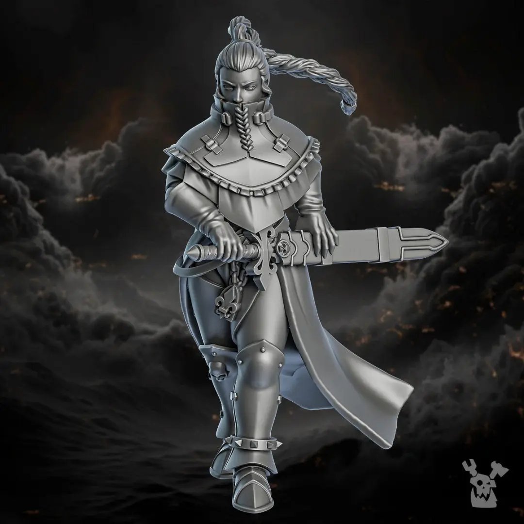3D printed Sister Tianna model by DakkaDakka Miniatures, created by Last Hope Miniatures, featuring detailed miniature design.